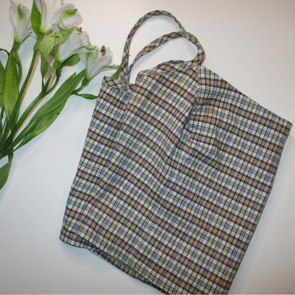 Vintage Guess plaid cross halter top - Picture 2 of 4